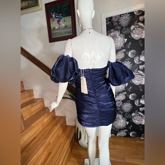 Free People x Shona Joy Miramare Ruched Mini Dress / size 4 - Picture 8 of 11